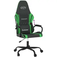 Syfax Gaming-Stuhl Schwarz und Grün Kunstleder