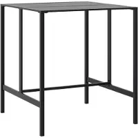 Syfax Bartisch Schwarz 100x100x110 cm Pulverbeschichteter Stahl