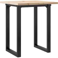 Syfax Esstisch O-Gestell 70x70x75,5 cm Massivholz Kiefer & Stahl