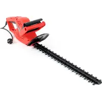 Wiltec Elektrische Heckenschere 520 W, Heckenschneider mit Schnittlänge 450 mm, Heckensäge mit Schnellstopp-Bremse, Freischneider mit Handschutz