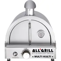 ALL' GRILL Allgrill MULTI-KULTI Set 2 zündgesichert - Gasgrill + Edelstahlpizzahaube mit Kamin