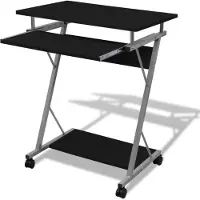Syfax Computertisch Computerwagen PC Tisch Bürotisch Laptop Rollen schwarz