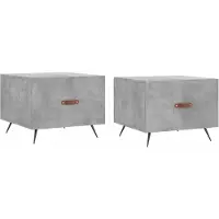 Syfax Couchtische 2 Stk. Betongrau 50x50x40 cm Holzwerkstoff