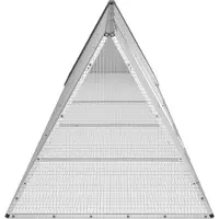 vidaXL Kaninchenkäfig Anthrazit 504,5x80,5x71 cm Verzinkter Stahl