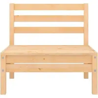 vidaXL Garten-Mittelsofa Massivholz Kiefer