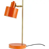 Dyberg Larsen Tischlampe Ocean, orange/messing, Höhe 43 cm