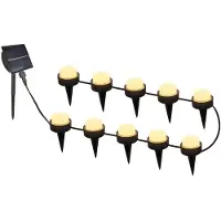 Lumisky Solar-Lichterkette Soliray Erdspieß 10-fl schwarz Länge 12 m