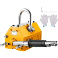 Vevor Magnetheber, 2000kg/4400lbs Zugkraft, 2,5 Sicherheitsfaktor, Neodym & Stahl, Hebemagnet mit Auslösung, permanente Hebemagnete, Schwerlastmagnet für Winde, Werkstattkran, Block, Platte, 1000 kg