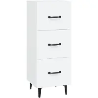 Syfax Sideboard Weiß 34,5x34x90 cm Holzwerkstoff