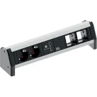 Bachmann DESK 2x Schutzkontakt 1x USB Charger 2x ABD GST18