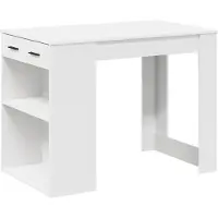 Syfax Schreibtisch mit Schubladen und Ablage Weiß 102x62x77,5 cm