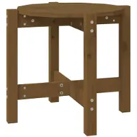 Syfax Couchtisch Honigbraun Ø 52,5x45 cm Massivholz Kiefer