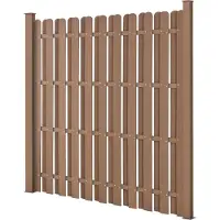 Neu.holz WPC Gartenzaun Sichtschutz Windschutz Lamellenzaun Zaun 180x180cm Braun [.holz]