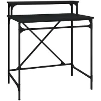 Syfax Schreibtisch Schwarz 80x50x90 cm Holzwerkstoff und Eisen
