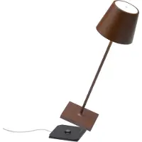 Zafferano Poldina LED-Tischlampe Akku Dekor kupfer