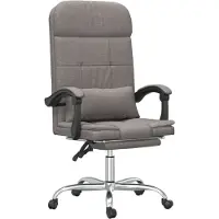 Syfax Bürostuhl mit Massagefunktion Taupe Stoff
