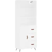 Syfax Highboard Weiß 69,5x34x180 cm Holzwerkstoff