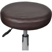 Syfax Bürohocker Braun, höhenverstellbar 64-84 cm, leicht, Gestell Ø 52 cm, Sitz Ø 35,5 cm