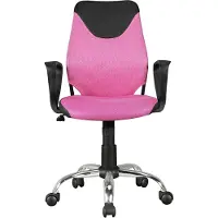 FineBuy Kinder-Schreibtischstuhl Pink TERNI für Kinder ab 6 mit Lehne Kinder-Drehstuhl Kinder-Bürostuhl ergonomisch Jugendstuhl höhenverstellbar