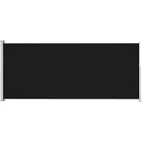 Syfax Seitenmarkise Ausziehbar 200x514 cm Schwarz