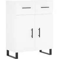 Syfax Sideboard Weiß 69,5x34x90 cm Holzwerkstoff
