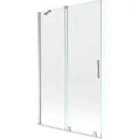 Mexen Velar Duschabtrennung 2-flügelig Schiebesystem 110 x 150 cm, transparent, Chrom - 896-110-000-01-01