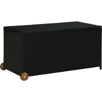 The Living Store Garten-Auflagenbox Schwarz 120x65x61 cm Poly Rattan