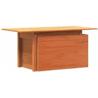 Syfax Gartentisch Wachsbraun 100x50x75 cm Massivholz Kiefer