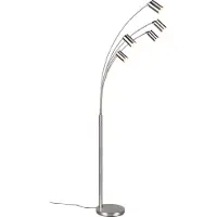 TRIO -Leuchten Stehleuchte MARLEY DH 28x200 cm silber Stehlampe