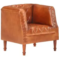 The Living Store Sessel Braun Echtes Ziegenleder