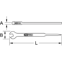 Ks Tools BRONZEplus Montagemaulschlüssel mit Dorn - 963.8085