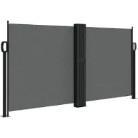 Syfax Seitenmarkise Ausziehbar Anthrazit 120x1000 cm