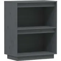 Syfax Beistellschrank Grau 60x34x75 cm Massivholz Kiefer