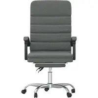 vidaXL Bürostuhl mit Massagefunktion Dunkelgrau Stoff