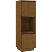 Syfax Highboard Honigbraun 38x35x117 cm Massivholz Kiefer