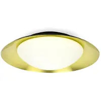Faro LED-Wandlampe Side 450, schwarz/gold, Stahl/Glas, Ø 45 cm