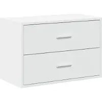 Syfax Schrank mit 2 Schubladen Weiß 60x31x40 cm Holzwerkstoff