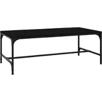 Syfax Couchtisch Schwarz 100x50x35 cm Holzwerkstoff