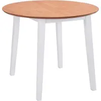 Syfax Esstisch Klappbar Rund MDF Weiß