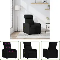 The Living Store Massagesessel Schwarz Stoff