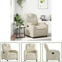 The Living Store Relaxsessel Creme Kunstleder
