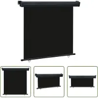 The Living Store Balkon-Seitenmarkise 165x250 cm Schwarz