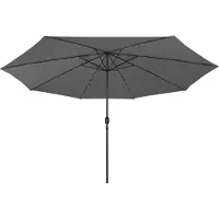 Syfax Sonnenschirm mit LED-Beleuchtung 400 cm Anthrazit