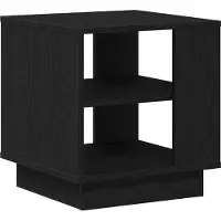 Syfax Couchtisch Schwarz Eichen-Optik 40 x 40 x 43 cm Holzwerkstoff