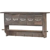 Generique Küchenregal HWC-C49, Haushaltsregal Regal, Vintage mit 5 Schubladen 32x65x13cm - braun