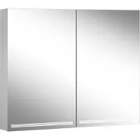 Schneider GRACE LED Spiegelschrank, 2 Türen 45/45cm, Anschlag li. u. re., 895x120x700mm, 4000K, sil