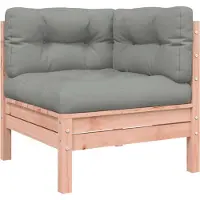 Syfax Garten-Ecksofa mit Kissen Massivholz Douglasie