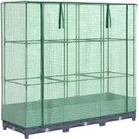 Syfax Hochbeet mit Gewächshausabdeckung Rattanoptik 120x40x123 cm