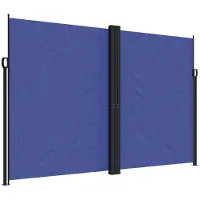 Syfax Seitenmarkise Ausziehbar Blau 220x1200 cm