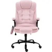 Syfax dkd-home-decor Massage-Bürostuhl Rosa Samt, höhenverstellbar, 110 kg, 67 x 71 x (110 - 119) cm
